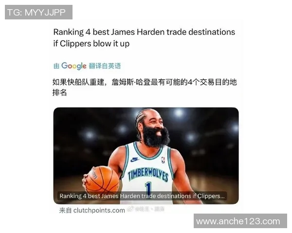 美记：骑士六周前首次就潜在哈登交易展开对话